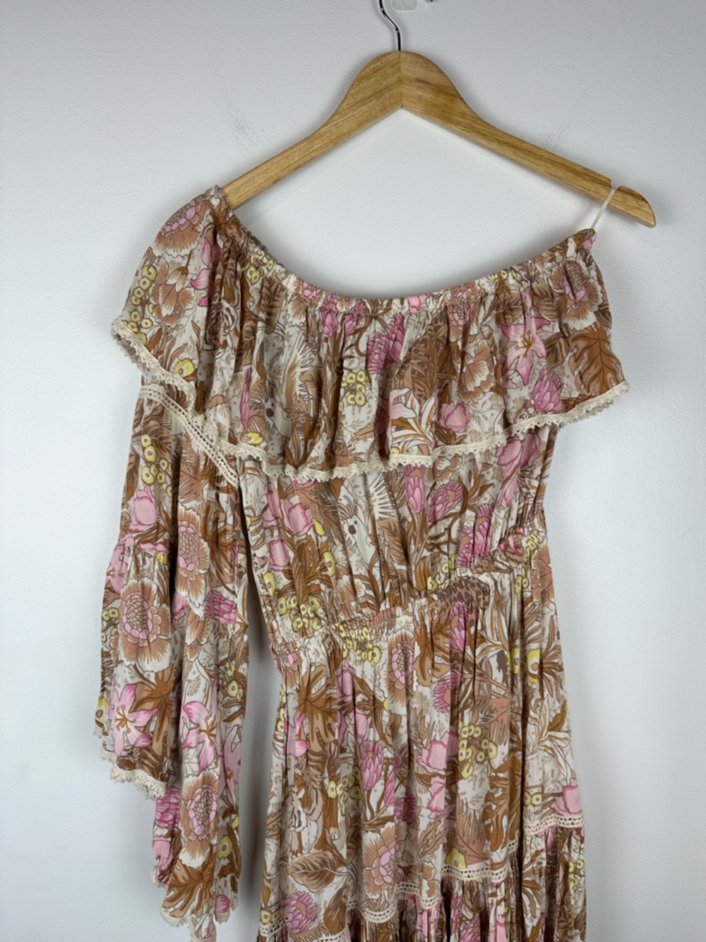 Spell Jungle One-Shoulder Boho Lace Midi Dress Women’s Sz S - Picture 4 of 9